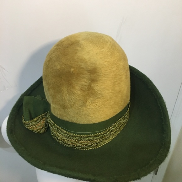 Vintage Lilly Dache Green Fur Hat - Picture 8 of 8